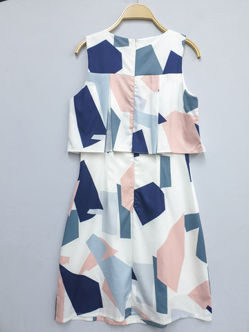 Layered Print Dress - Ferlicious