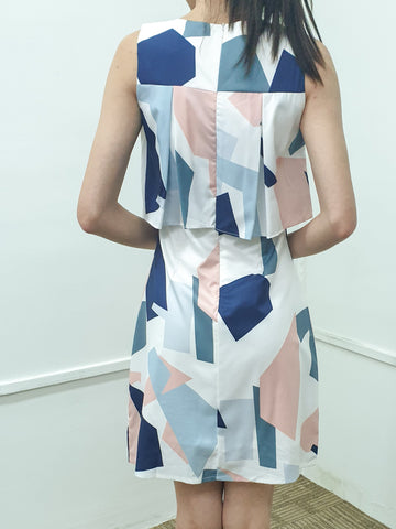 Layered Print Dress - Ferlicious