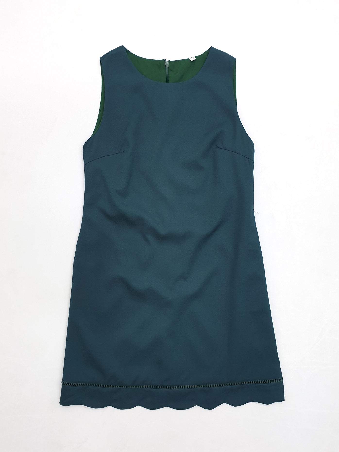 Scallop Hem Shift Dress - Ferlicious