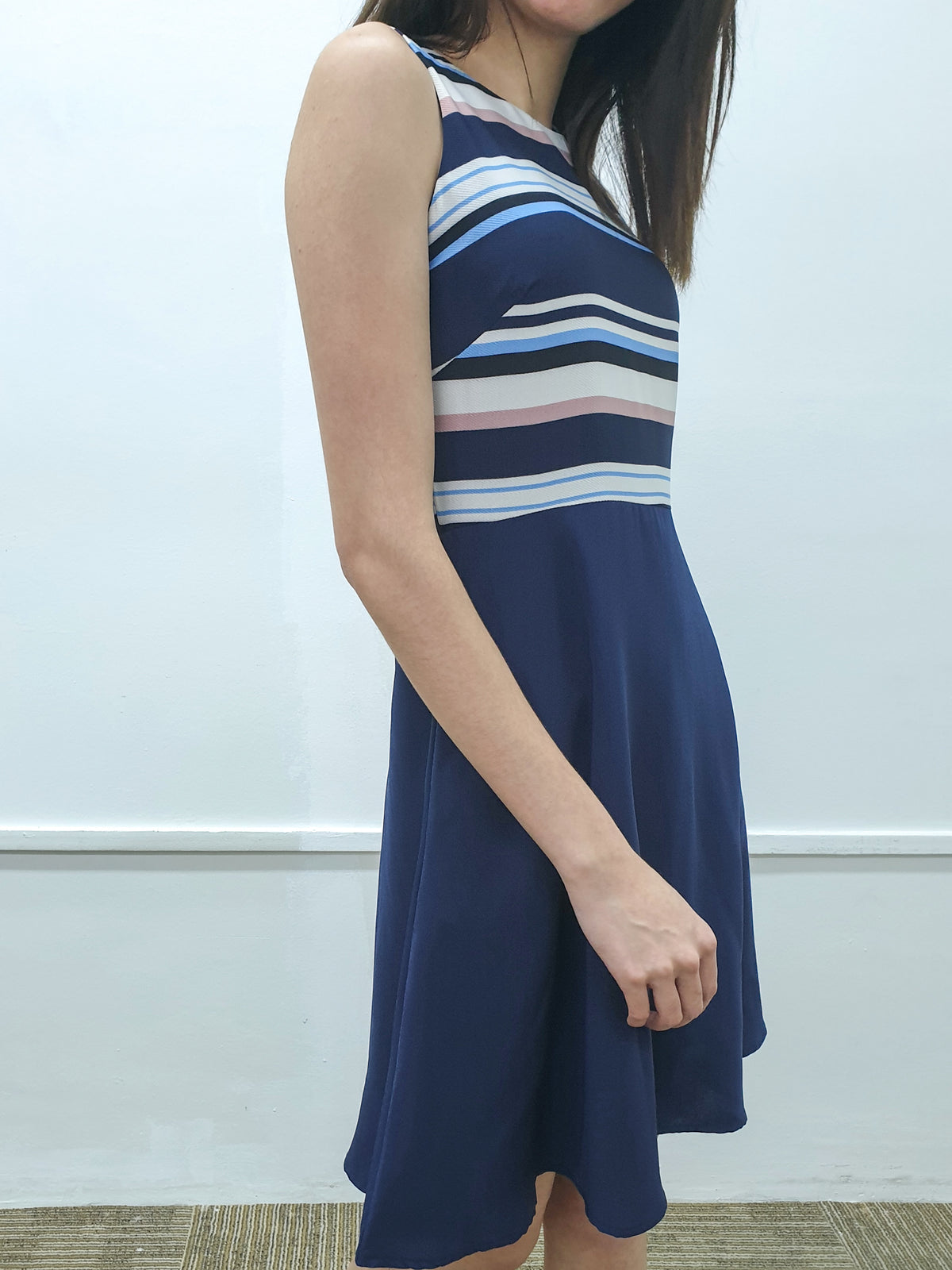 Auburn Stripes Swing Dress (Non-returnable) - Ferlicious