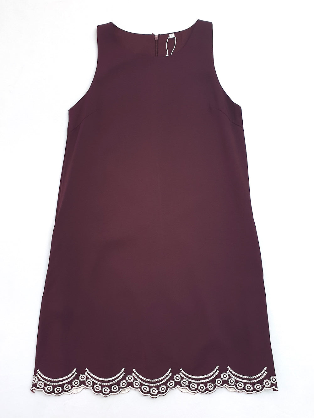 Silver Scallop Embroidery Dress - Ferlicious