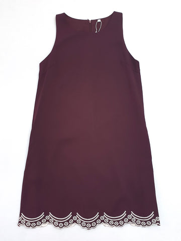 Silver Scallop Embroidery Dress - Ferlicious