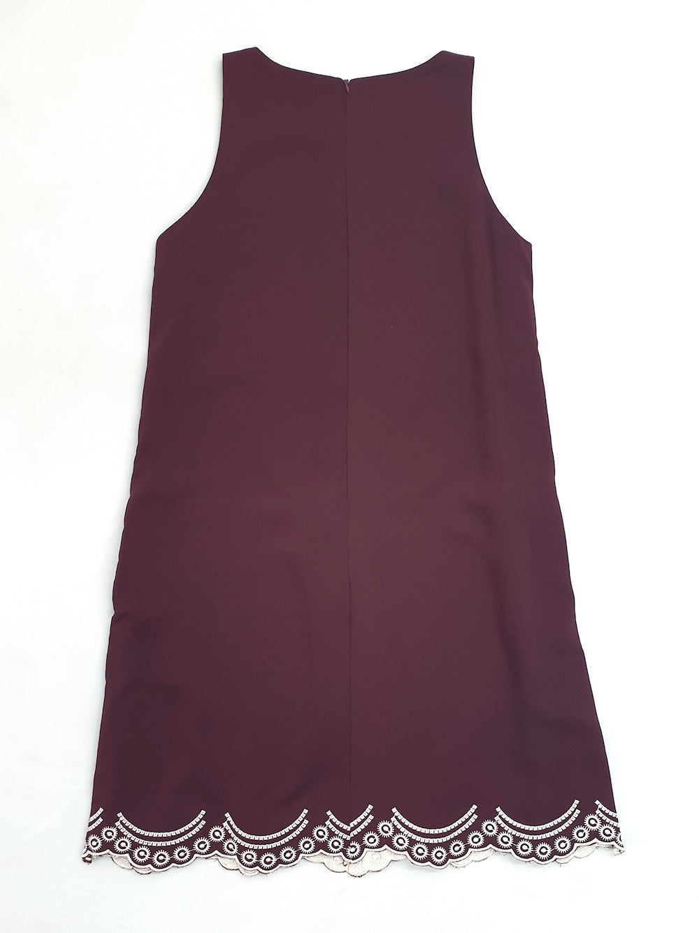 Silver Scallop Embroidery Dress - Ferlicious