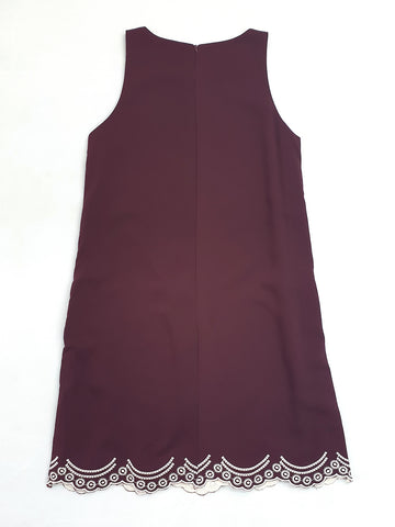 Silver Scallop Embroidery Dress - Ferlicious
