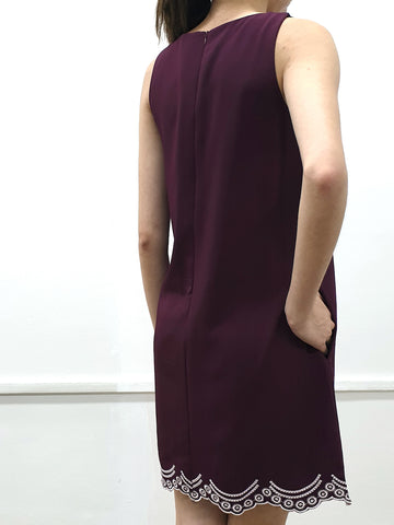 Silver Scallop Embroidery Dress - Ferlicious