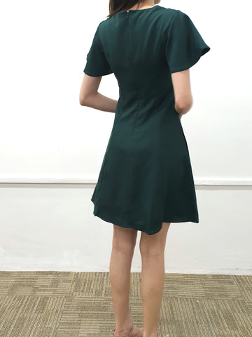 Laser Cut Collar Dress - Ferlicious