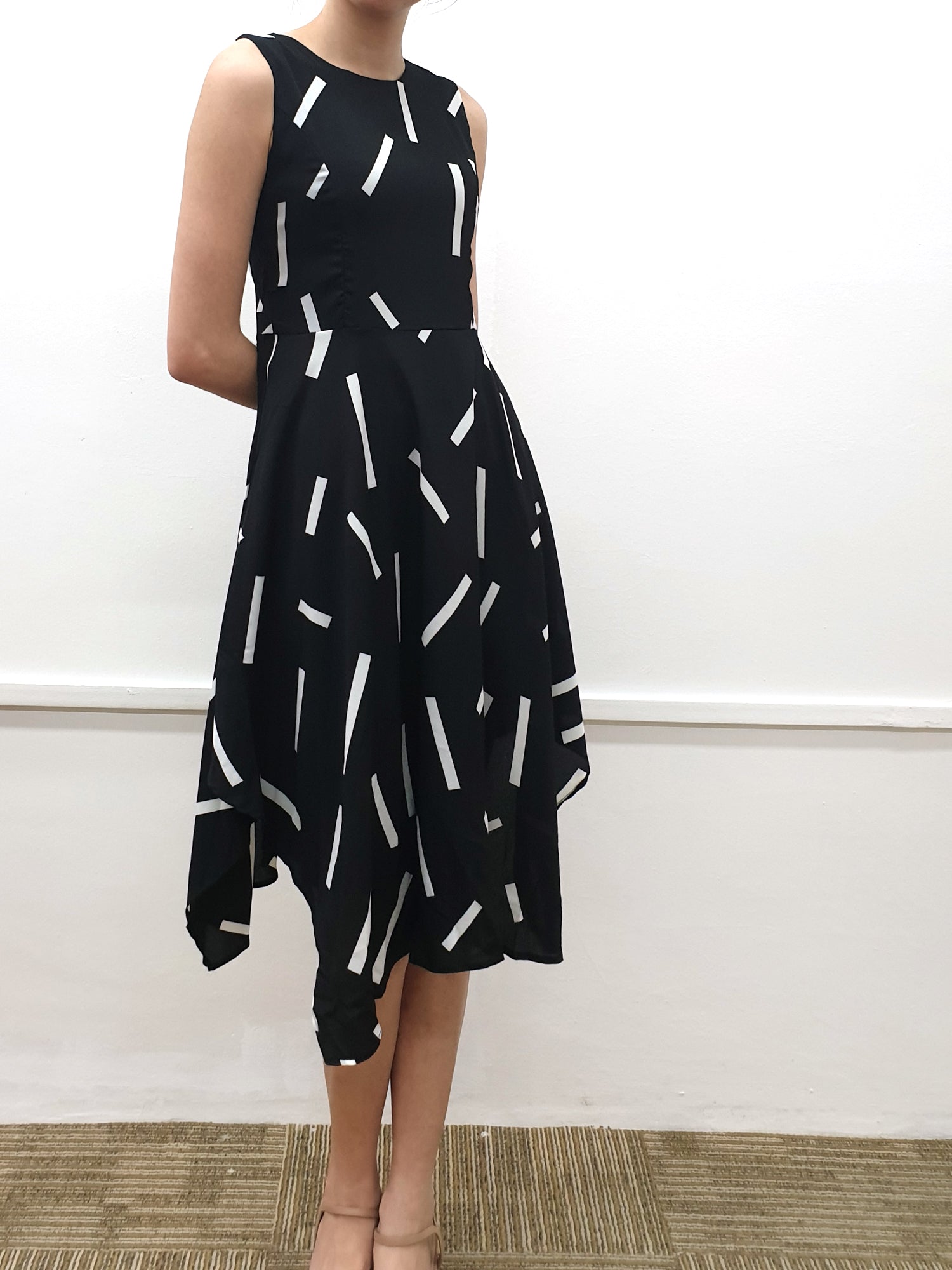 Printed Handkerchief Dress - Ferlicious