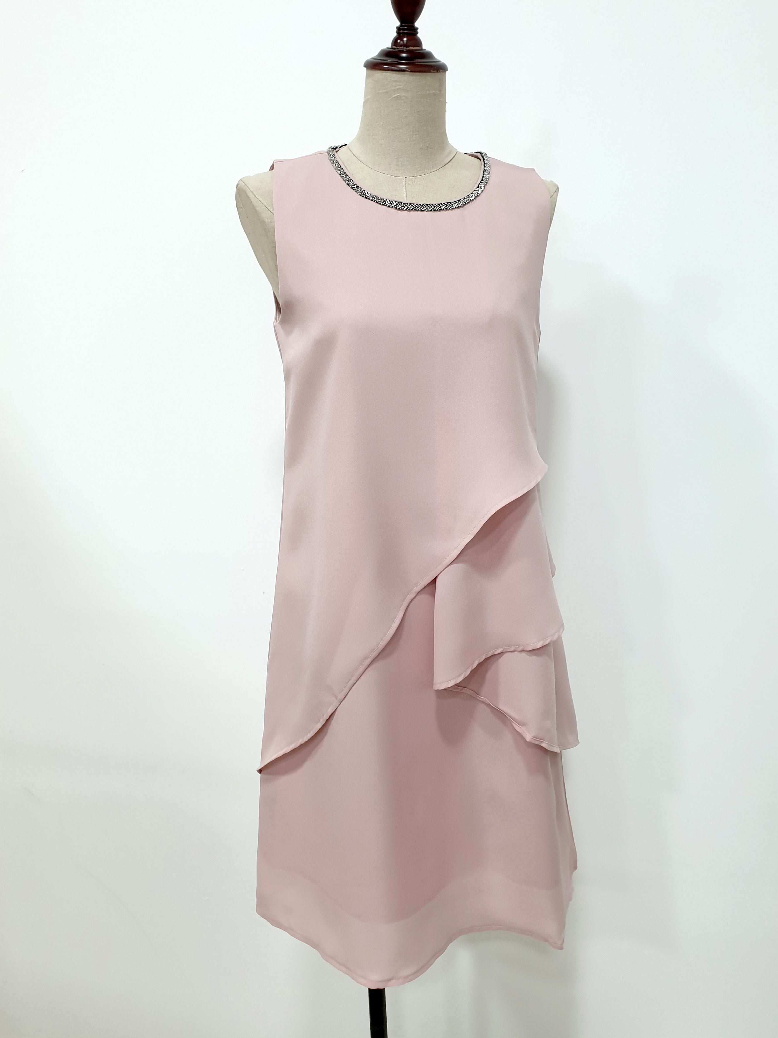 Bling Collar Shift Dress - Ferlicious