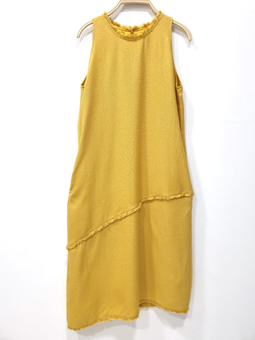 Raw Hem Tweed Shift Midi (Non-returnable) - Ferlicious