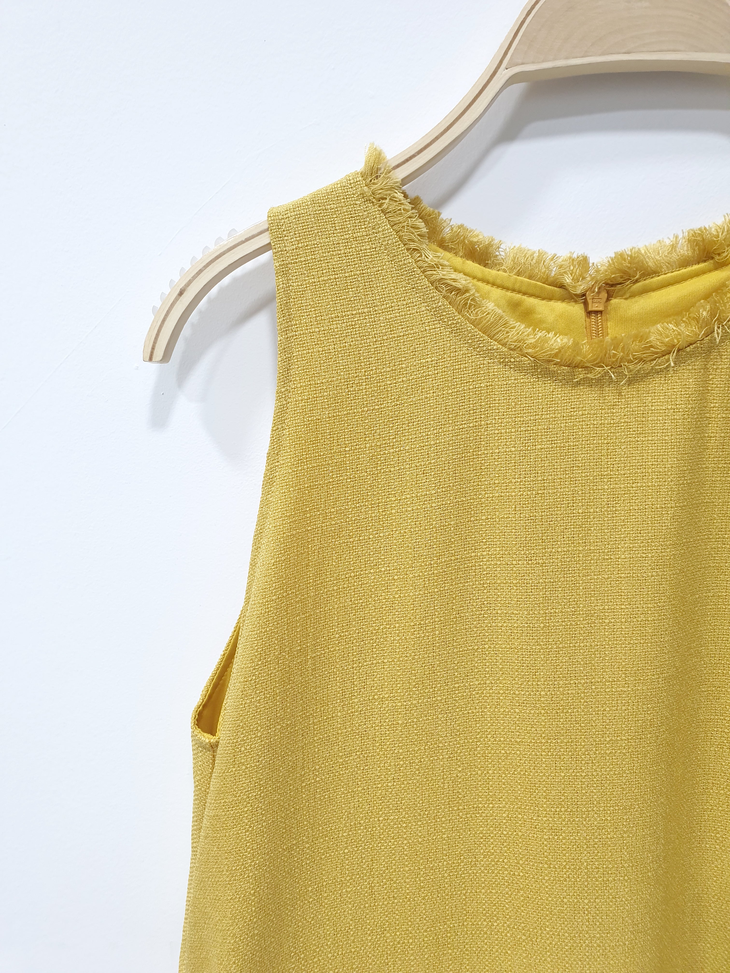 Raw Hem Tweed Shift Midi (Non-returnable) - Ferlicious