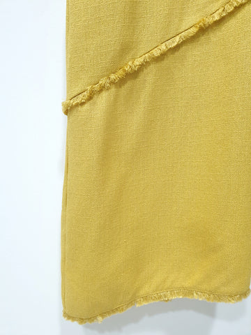 Raw Hem Tweed Shift Midi (Non-returnable) - Ferlicious