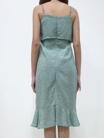 Layered Spaghetti Midi - Mint Hearts (Non-returnable) - Ferlicious