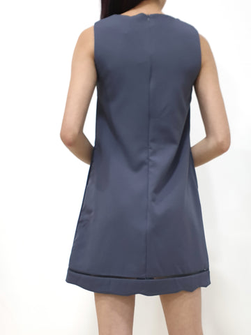 Scallop Hem Shift Dress - Ferlicious