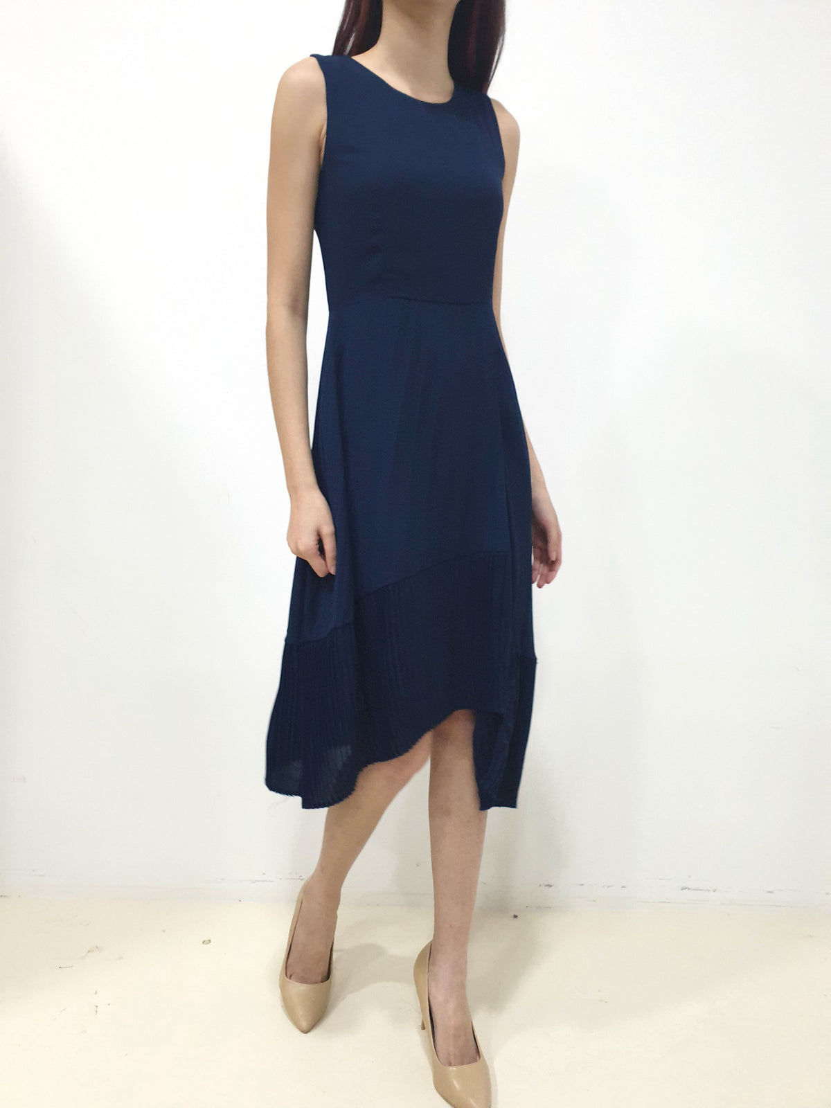 Duo Pleats Dress (Non-returnable) - Ferlicious