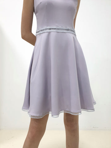 Ladder Lace Dress - Lilac Grey (Non-returnable) - Ferlicious