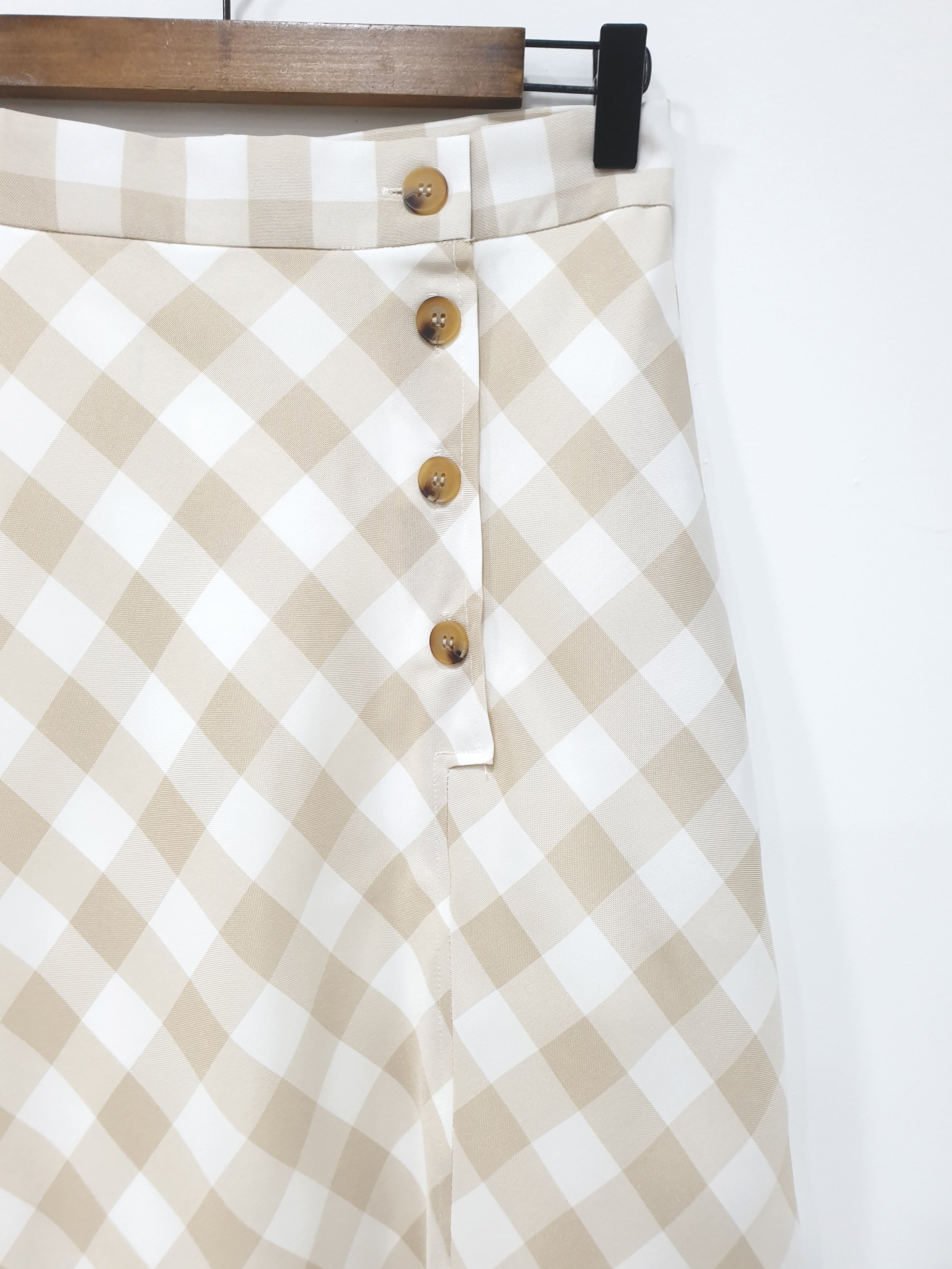 Buttons Checkered Skirt (Non-returnable) - Ferlicious