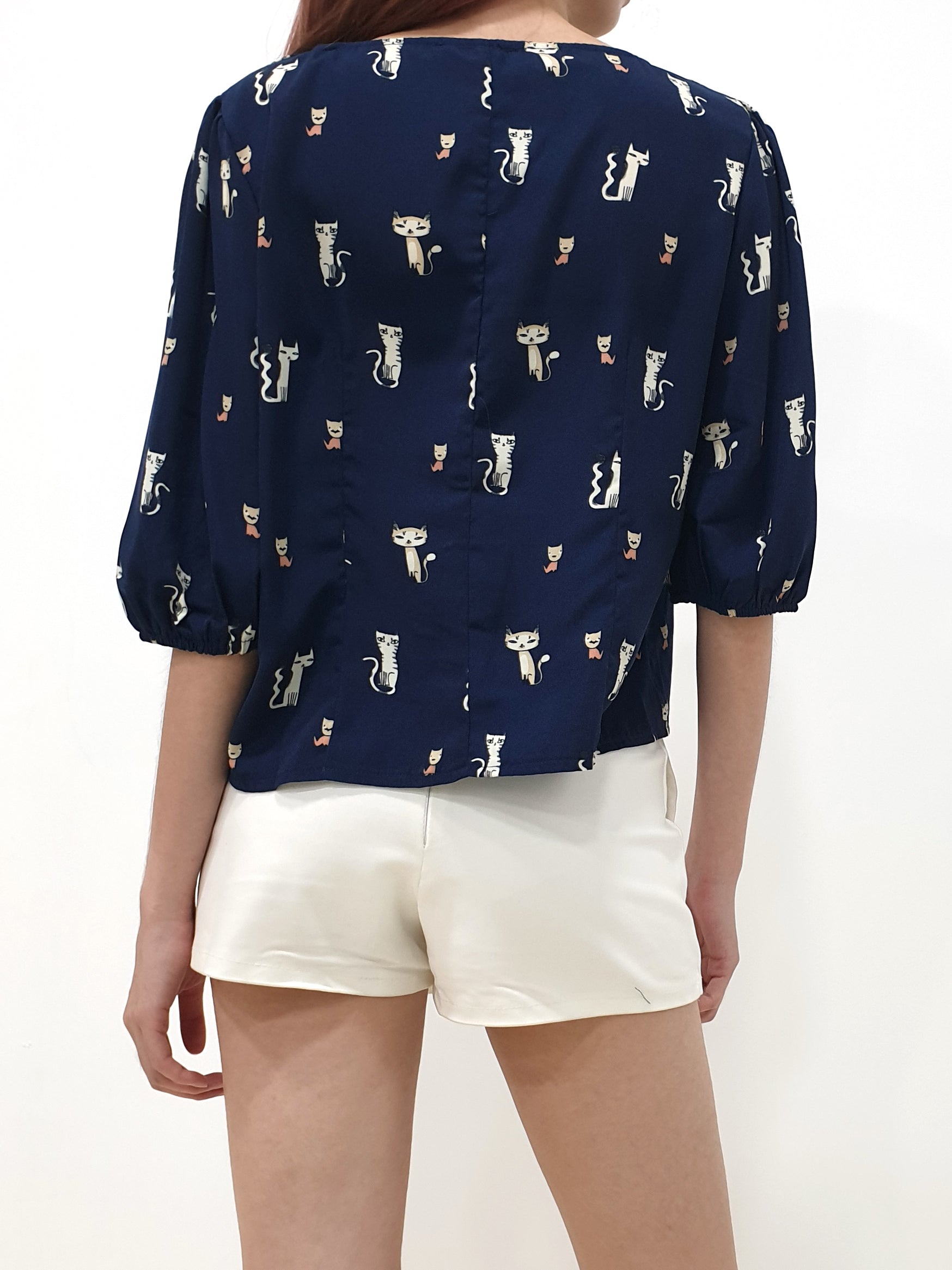 Cat Print Top (Non-returnable) - Ferlicious