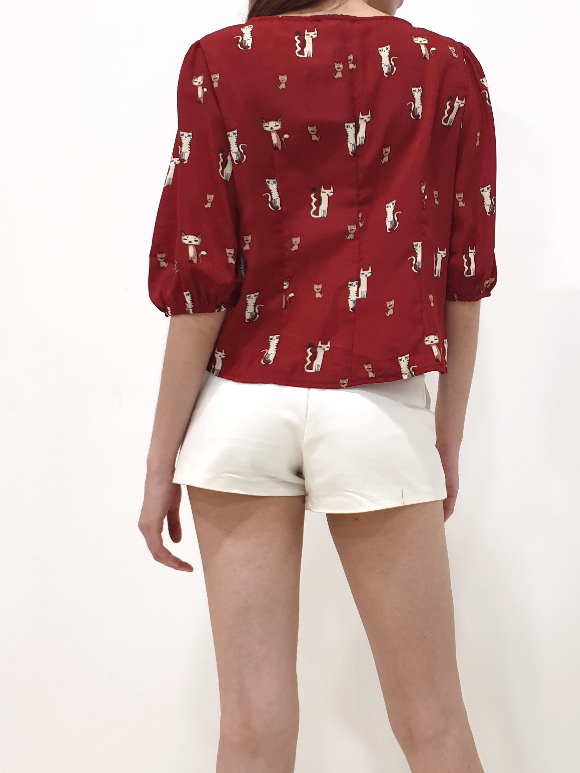 Cat Print Top (Non-returnable) - Ferlicious
