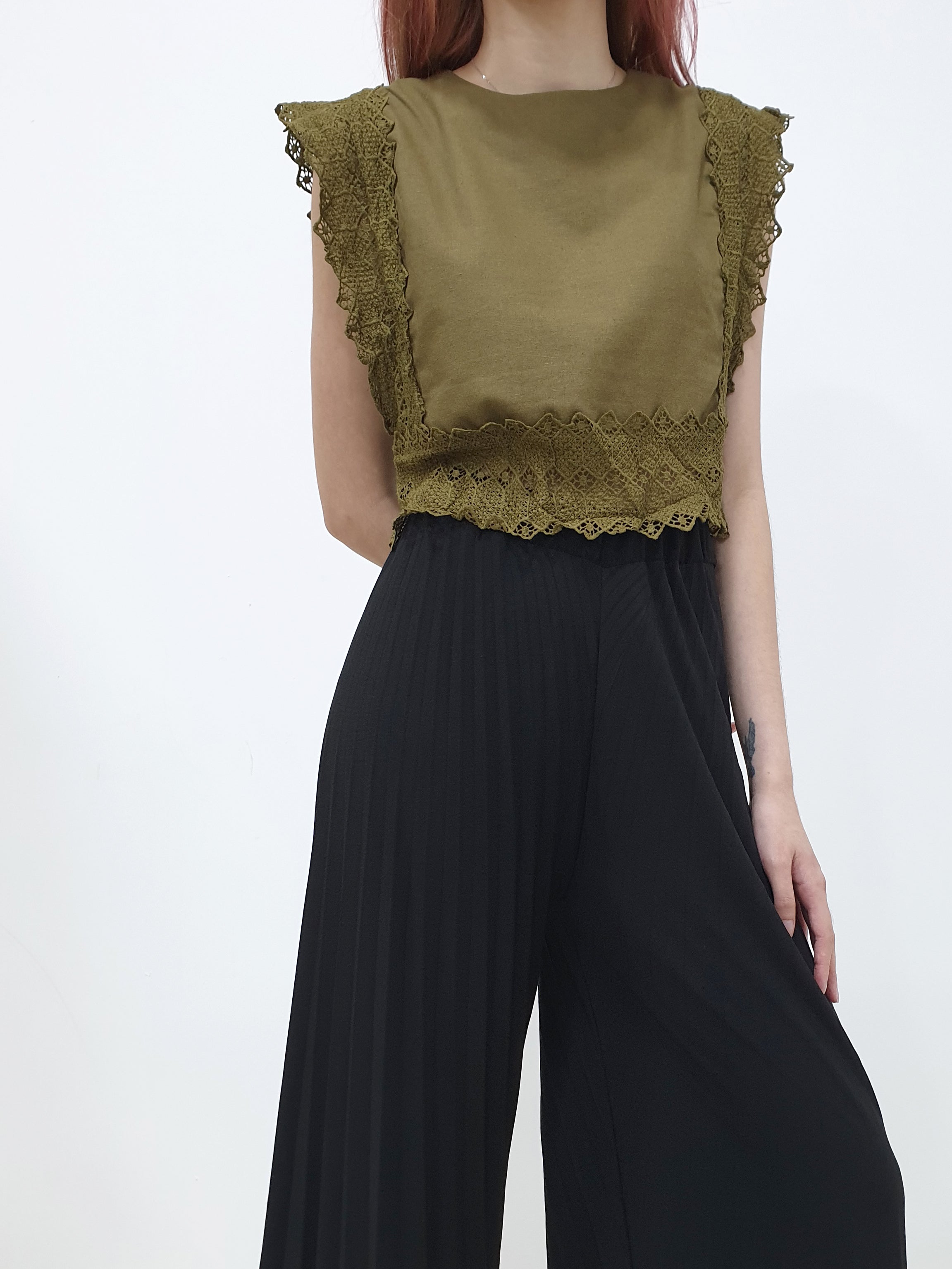 Crochet Trim Top (Non-returnable) - Ferlicious