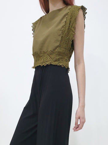 Crochet Trim Top (Non-returnable) - Ferlicious
