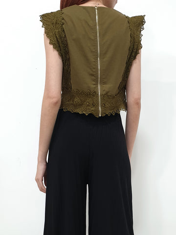 Crochet Trim Top (Non-returnable) - Ferlicious