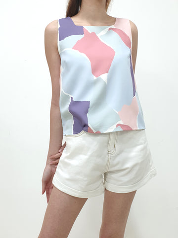 Blocks of Colours Top - Pink