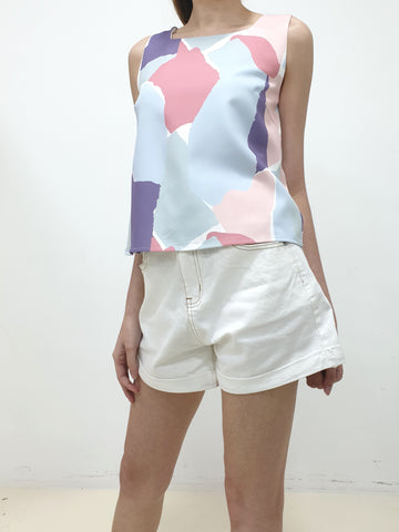 Blocks of Colours Top - Pink