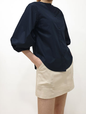 MADEBYFER Puff Sleeve Shirt - Navy