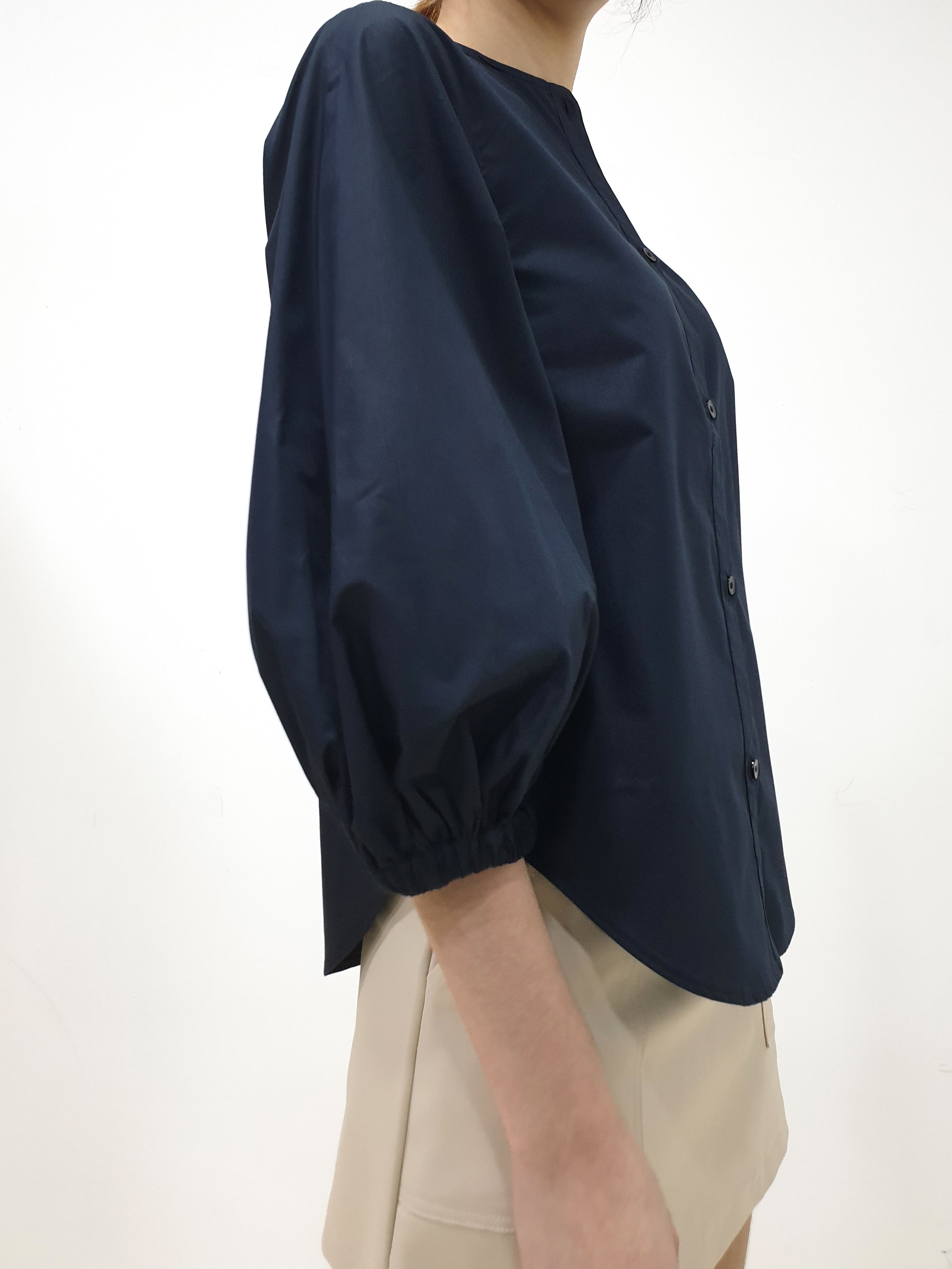 MADEBYFER Puff Sleeve Shirt - Navy