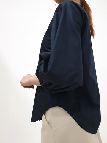 MADEBYFER Puff Sleeve Shirt - Navy