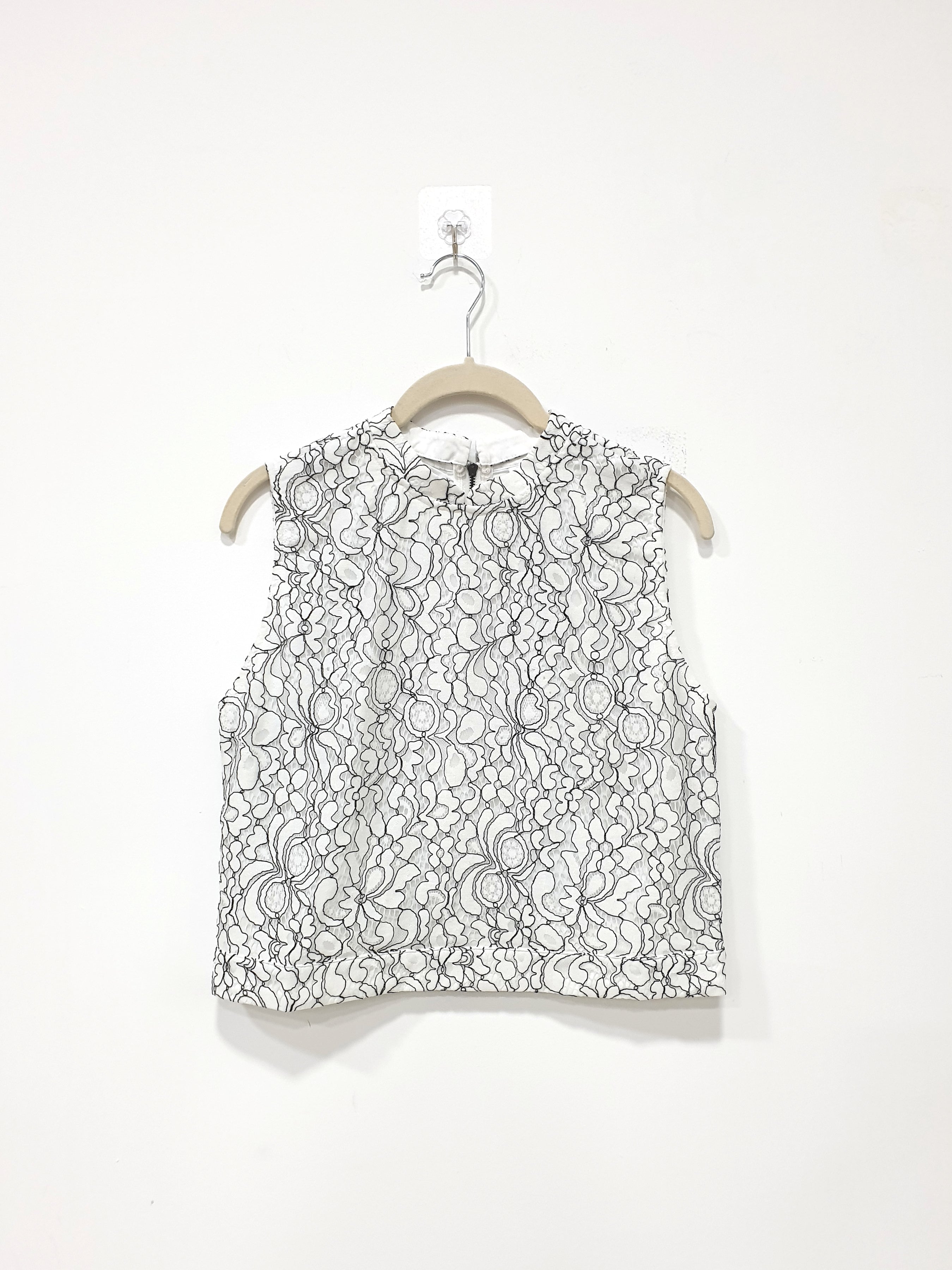 Lace Removable Collar Top