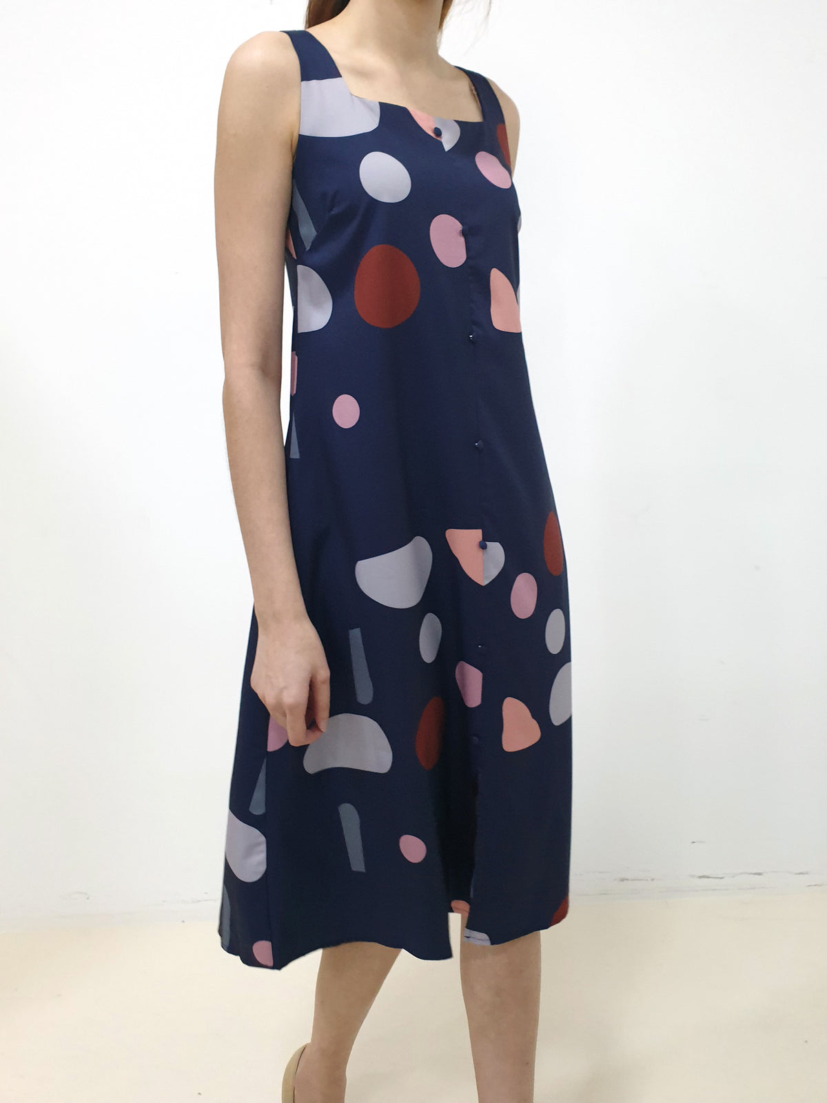 Circles Print Midi