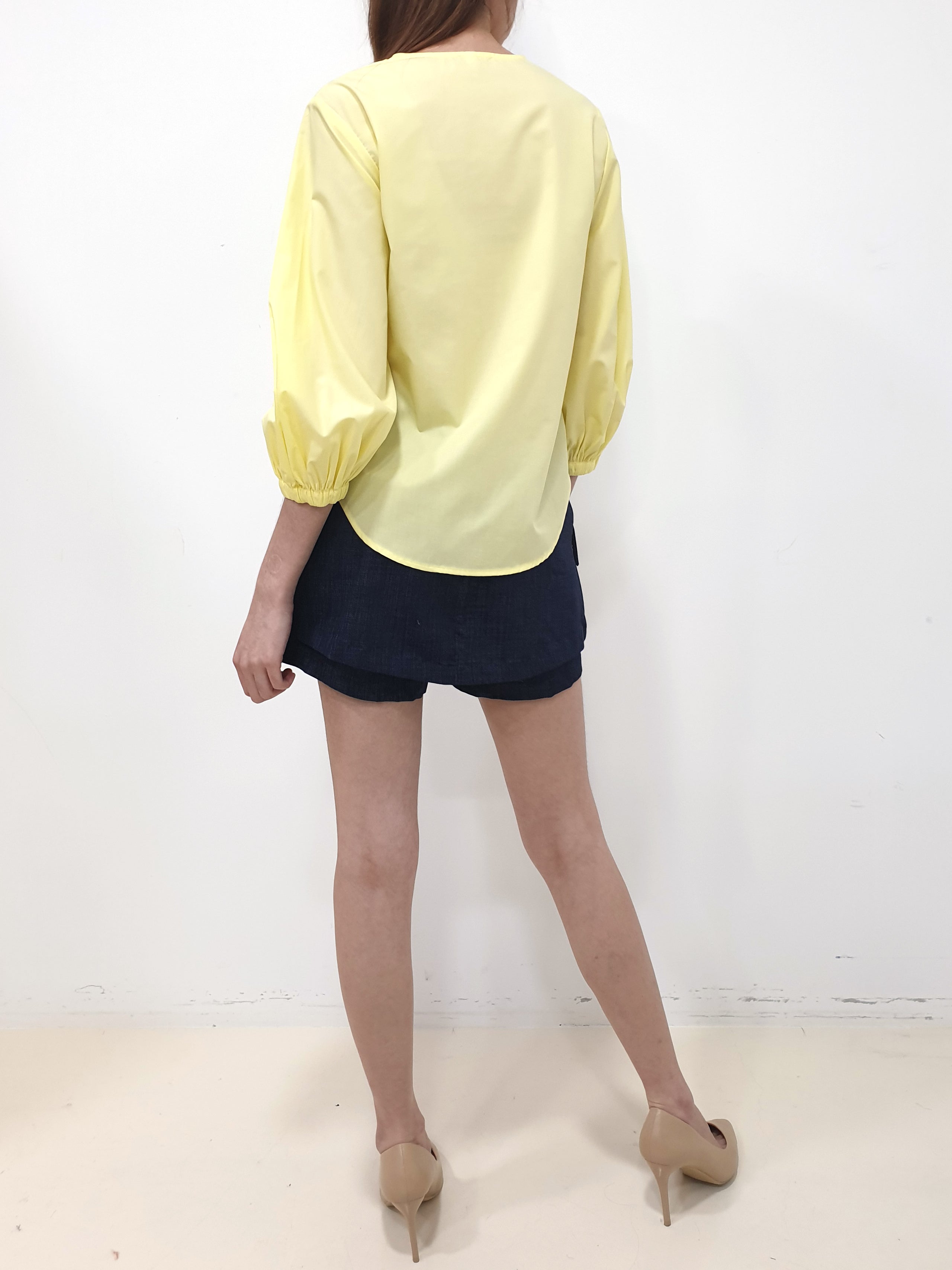 MADEBYFER Puff Sleeve Shirt - Yellow