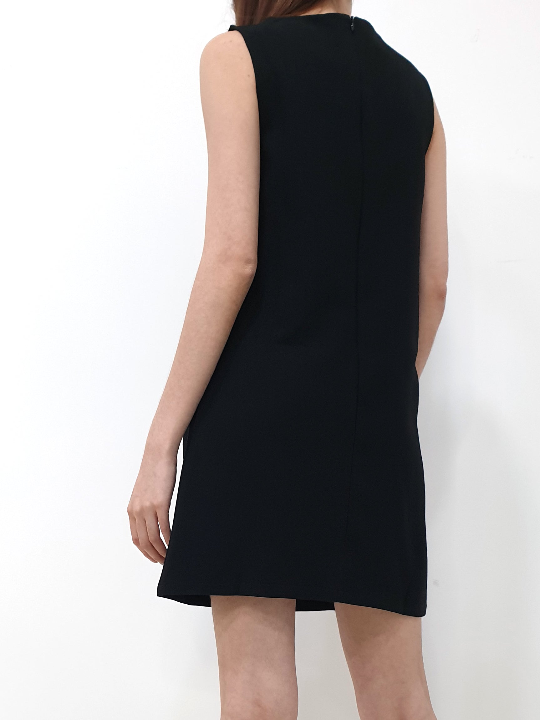 Front Pockets Basic Shift Dress