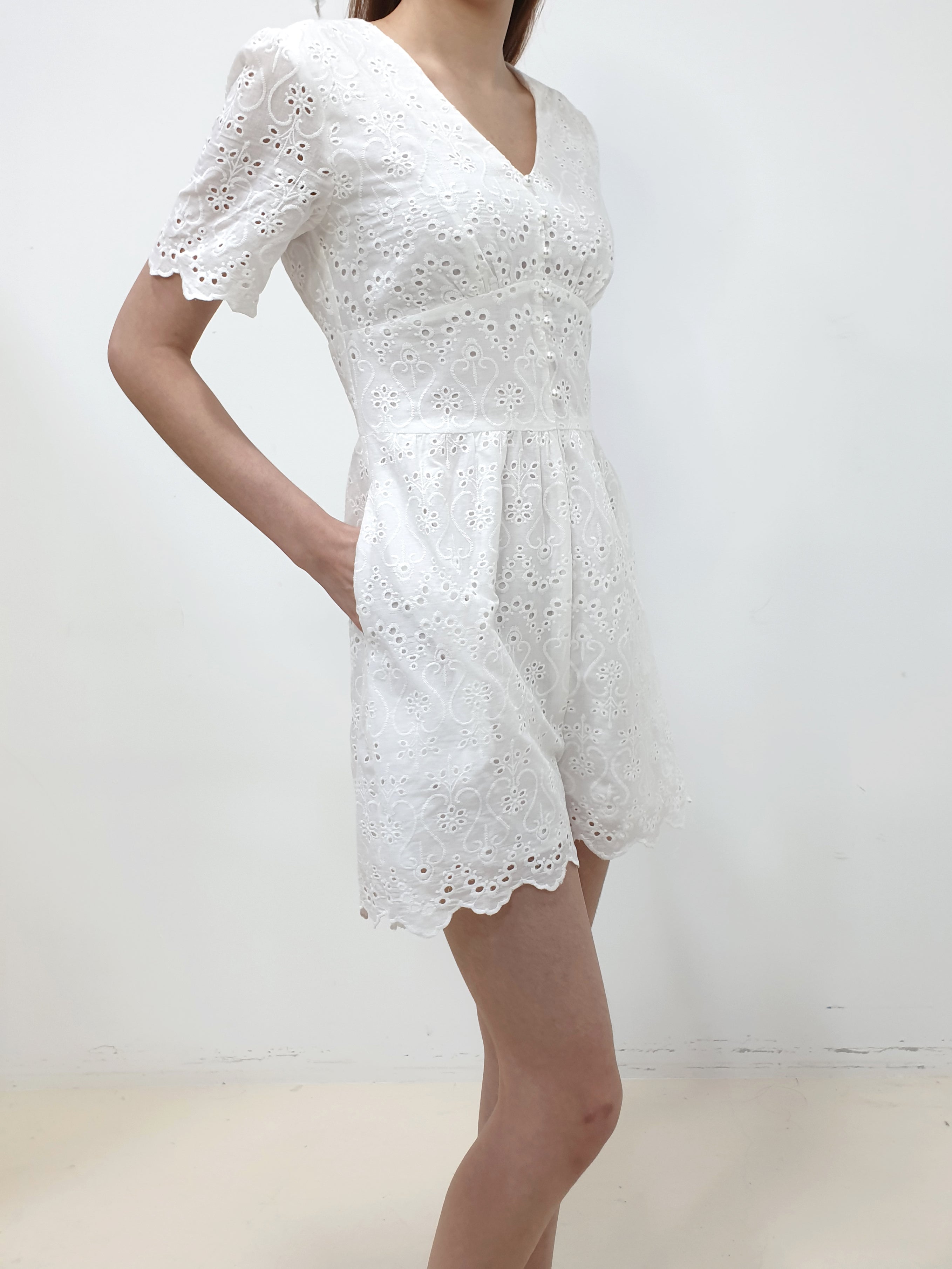 Fair Lady Eyelet Romper