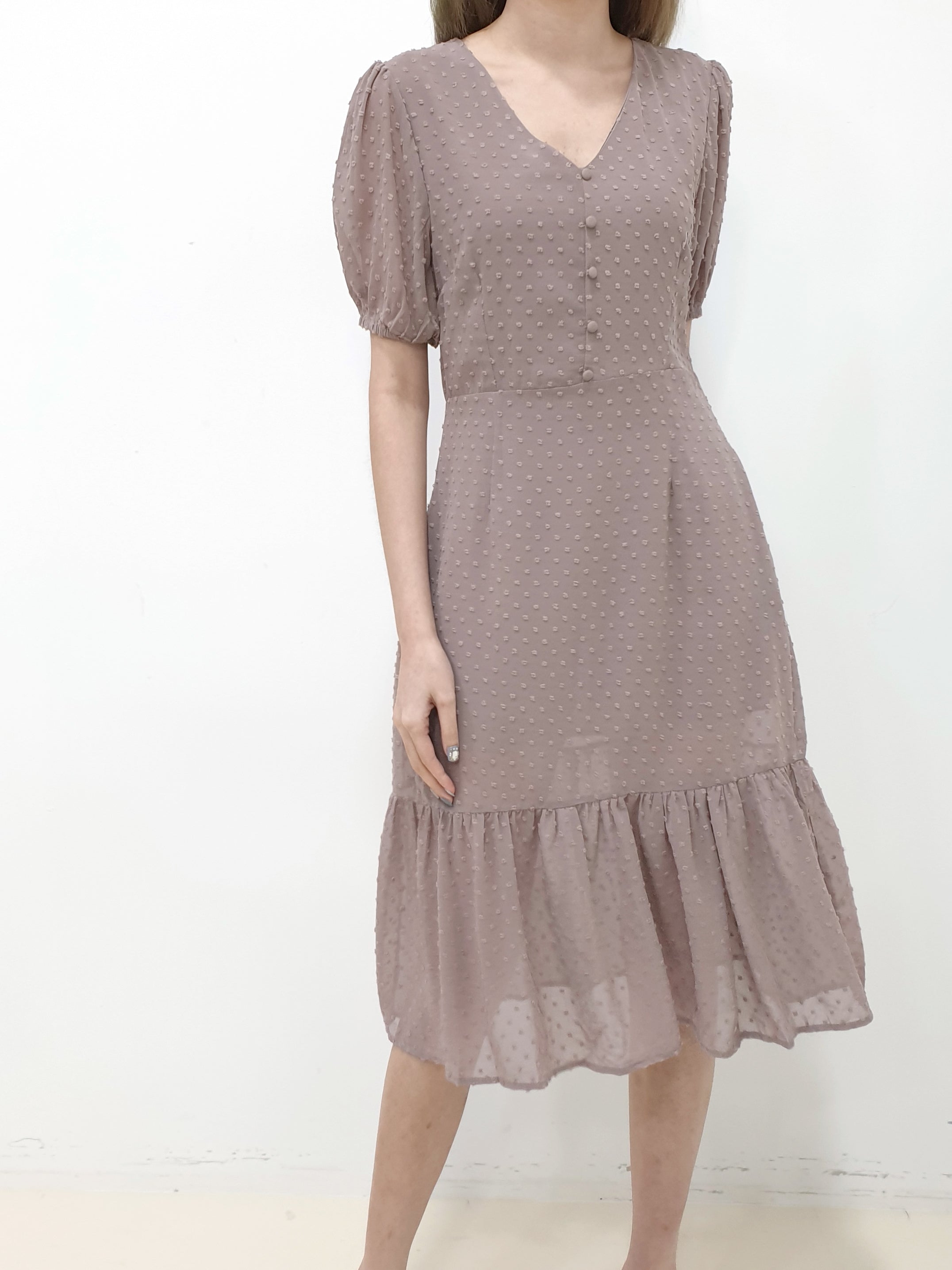 Swiss Dot Midi Dress