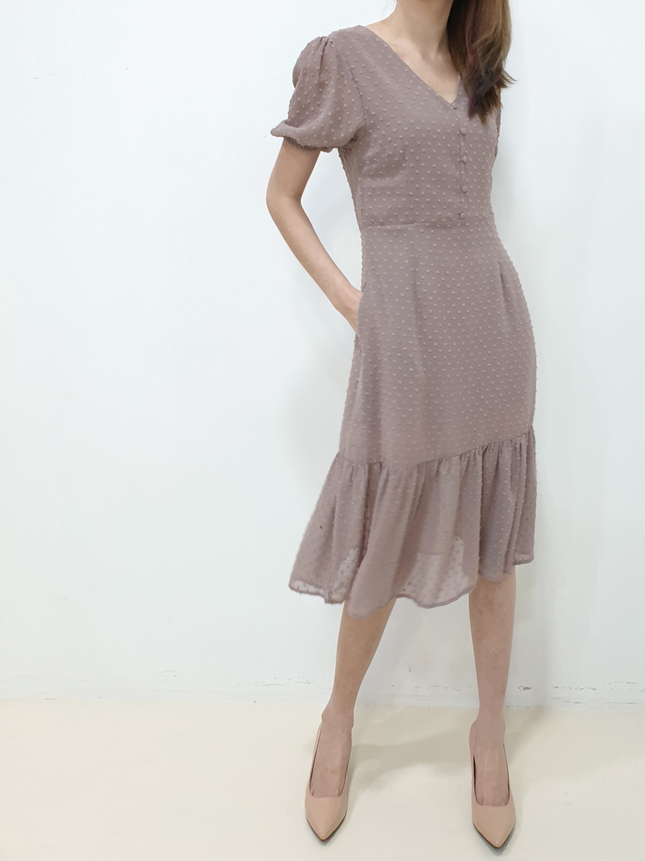 Swiss Dot Midi Dress