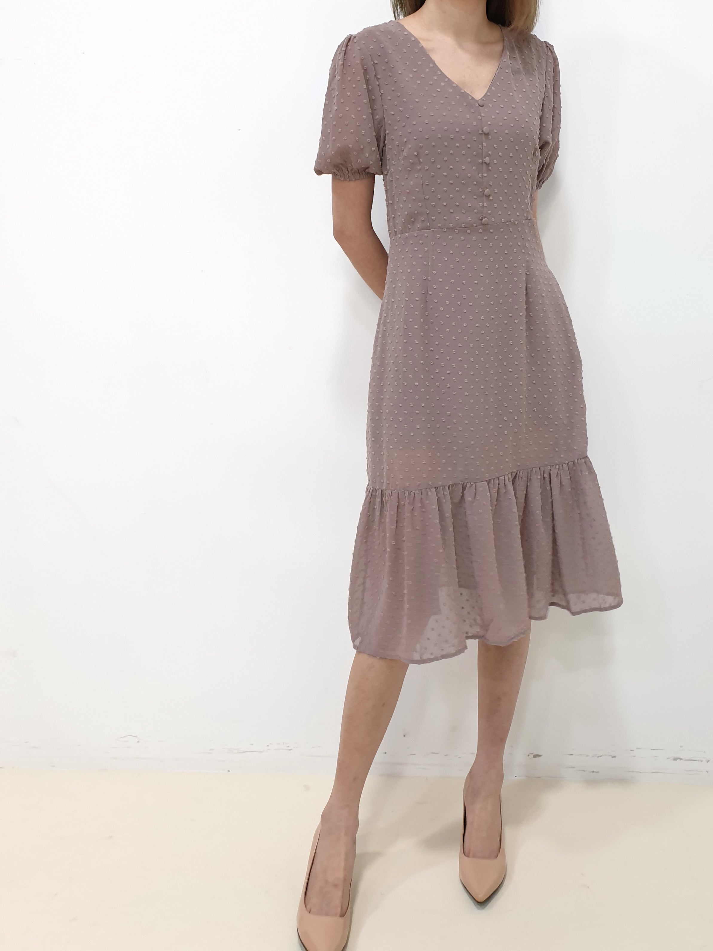 Swiss Dot Midi Dress