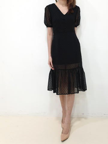 Swiss Dot Midi Dress
