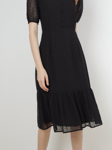 Ava Swiss Dots Midi Dress