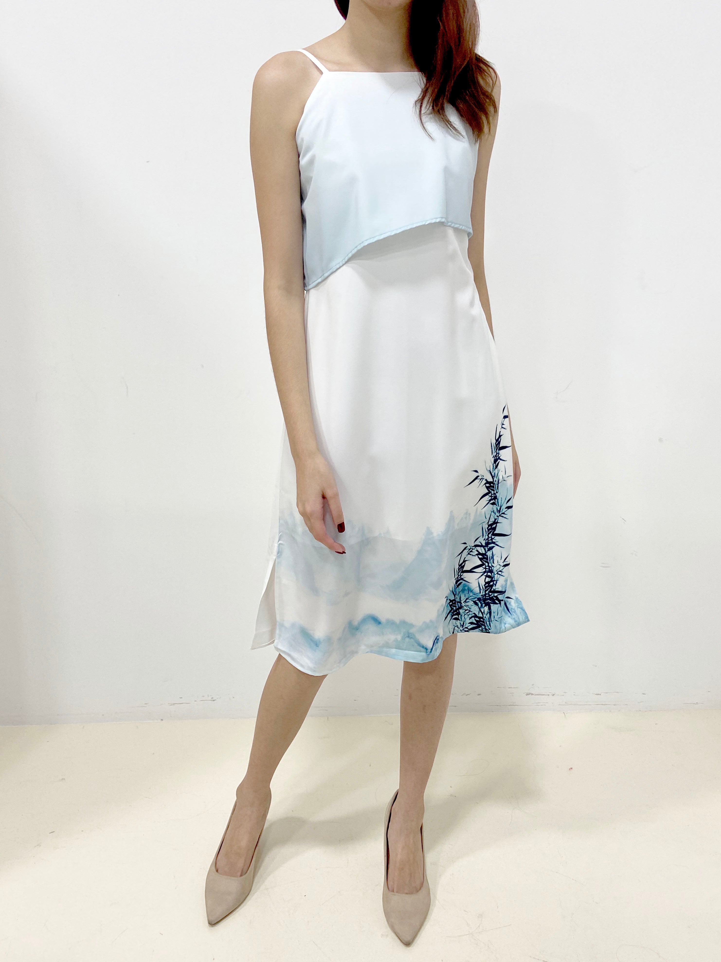 Bamboo Painting Dress (Non-returnable) - Ferlicious
