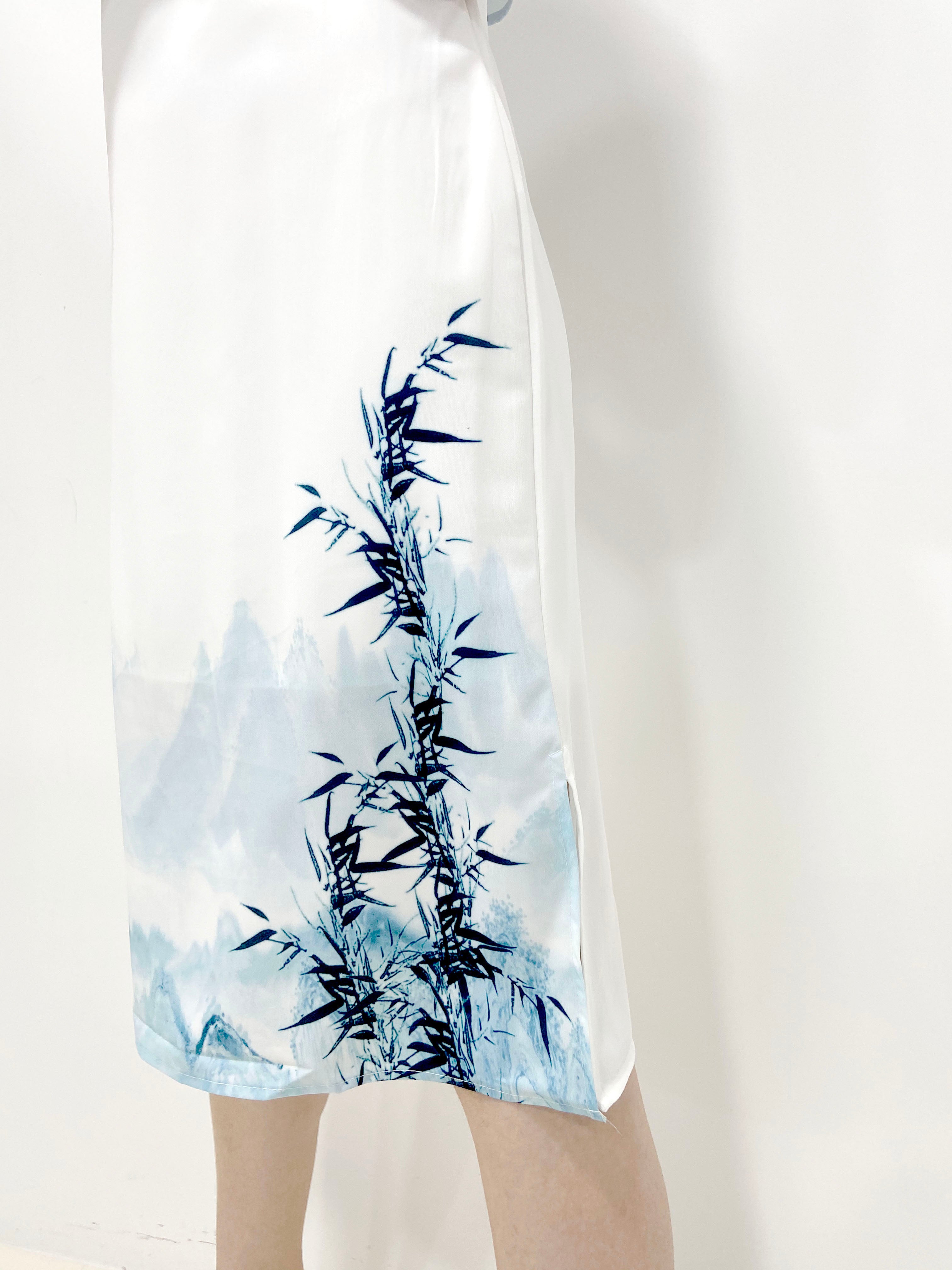 Bamboo Painting Dress (Non-returnable) - Ferlicious