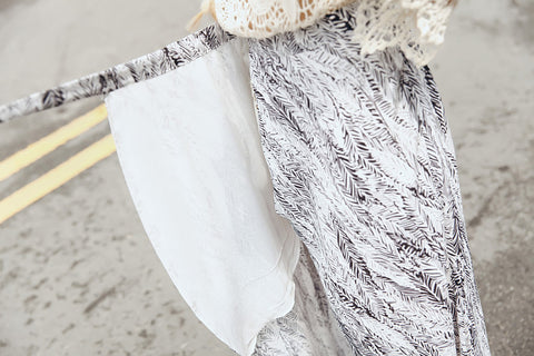 Bohemian Wrap Skirt - Strokes of Tropical - Ferlicious
