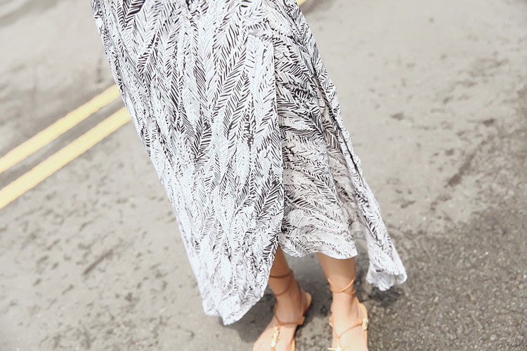 Bohemian Wrap Skirt - Strokes of Tropical - Ferlicious