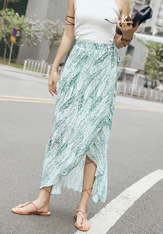 Bohemian Wrap Skirt - Strokes of Tropical - Ferlicious