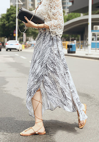 Bohemian Wrap Skirt - Strokes of Tropical - Ferlicious