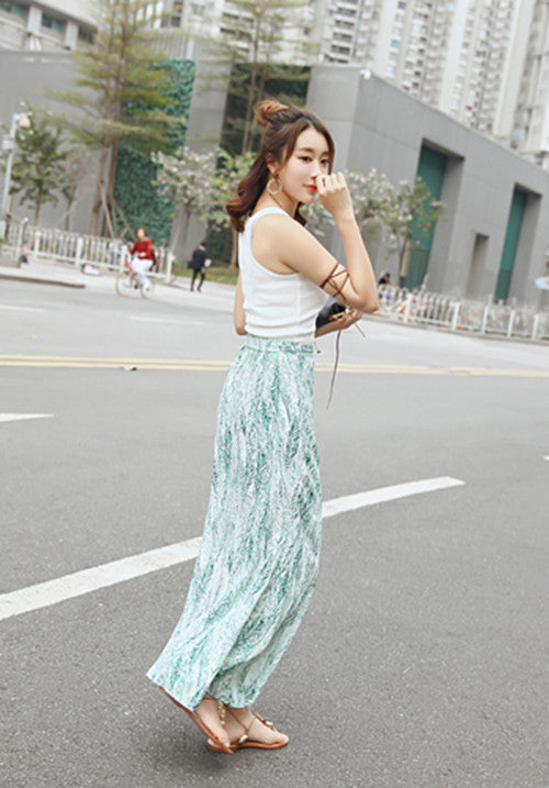 Bohemian Wrap Skirt - Strokes of Tropical - Ferlicious