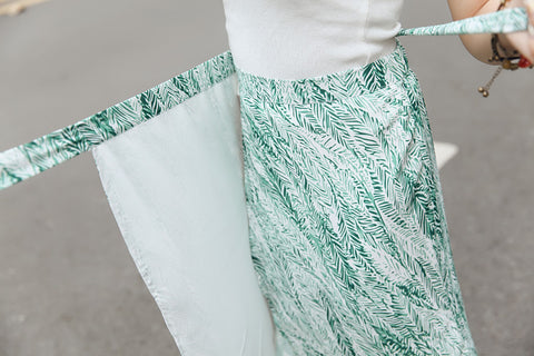 Bohemian Wrap Skirt - Strokes of Tropical - Ferlicious