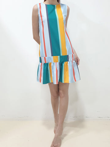 Candy Stripes Peplum Dress