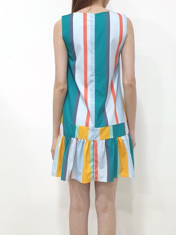 Candy Stripes Peplum Dress